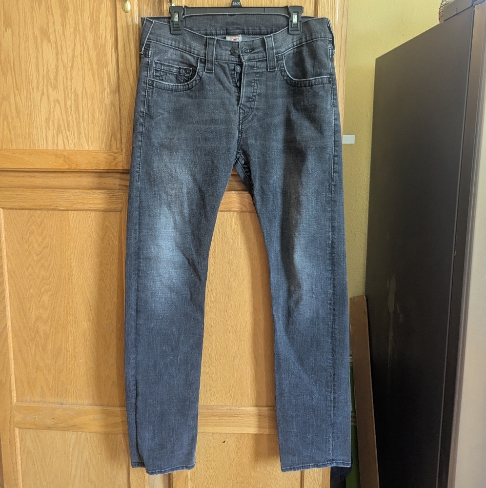 True Religion Men's Gray Jeans Size 34